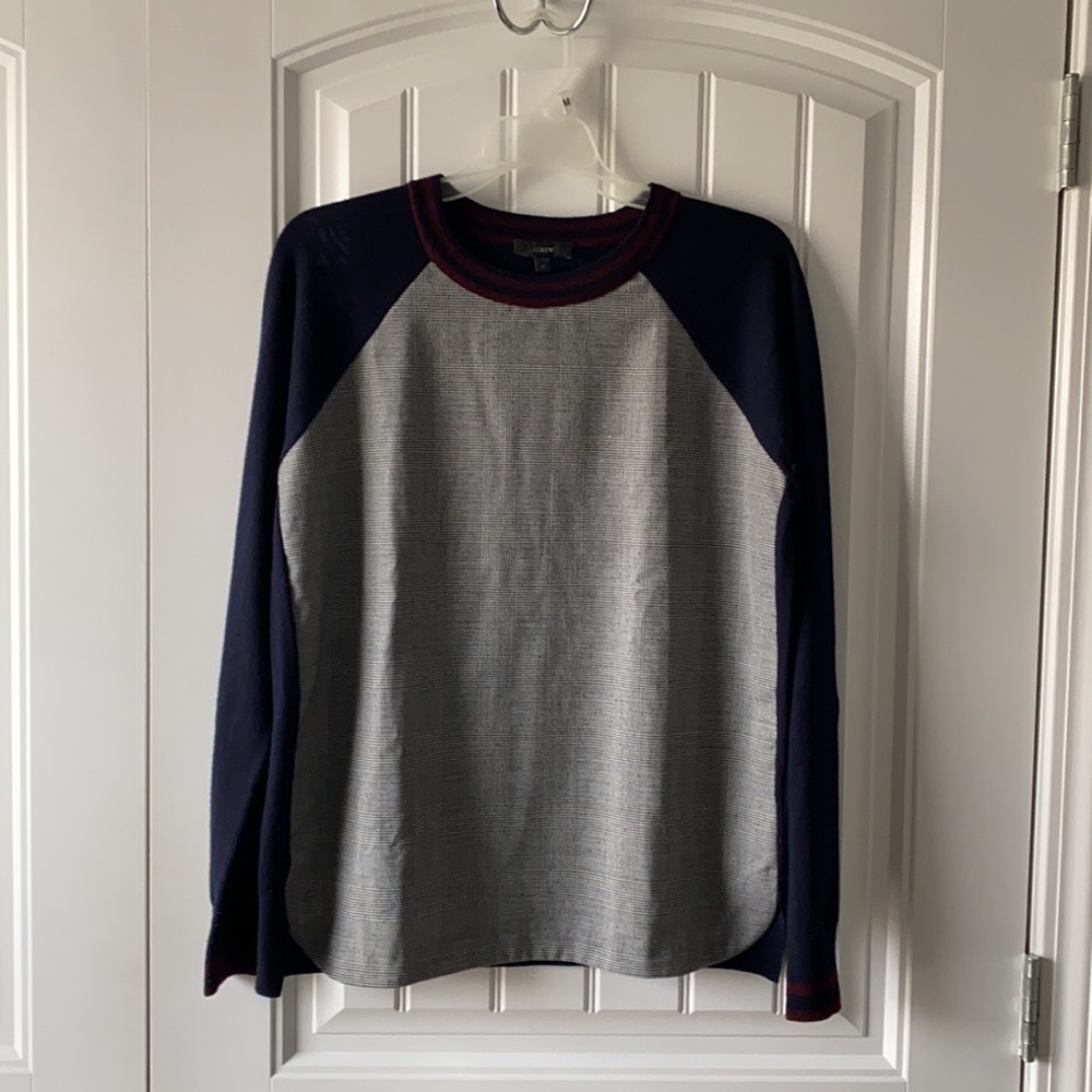 J. Crew Merino Wool Glen Check Sweater